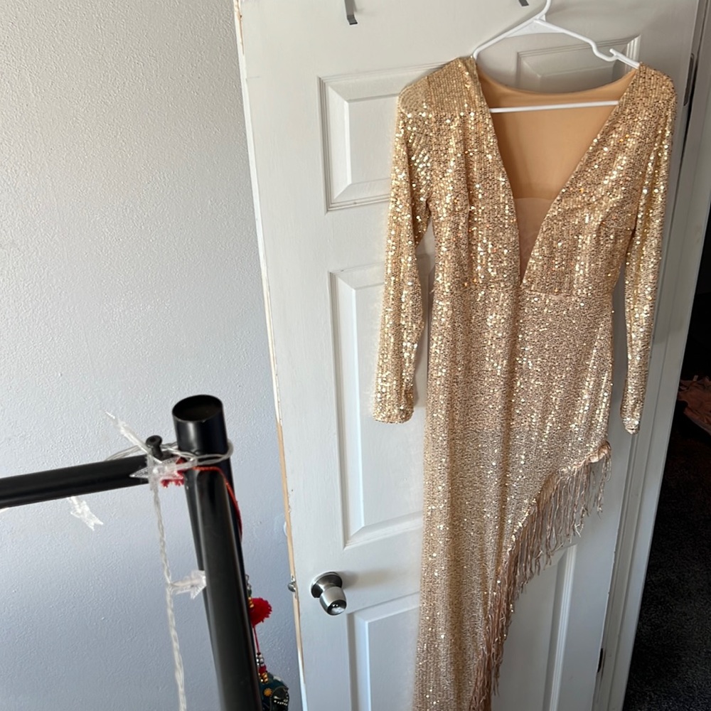 Gold Sequin Small Dress